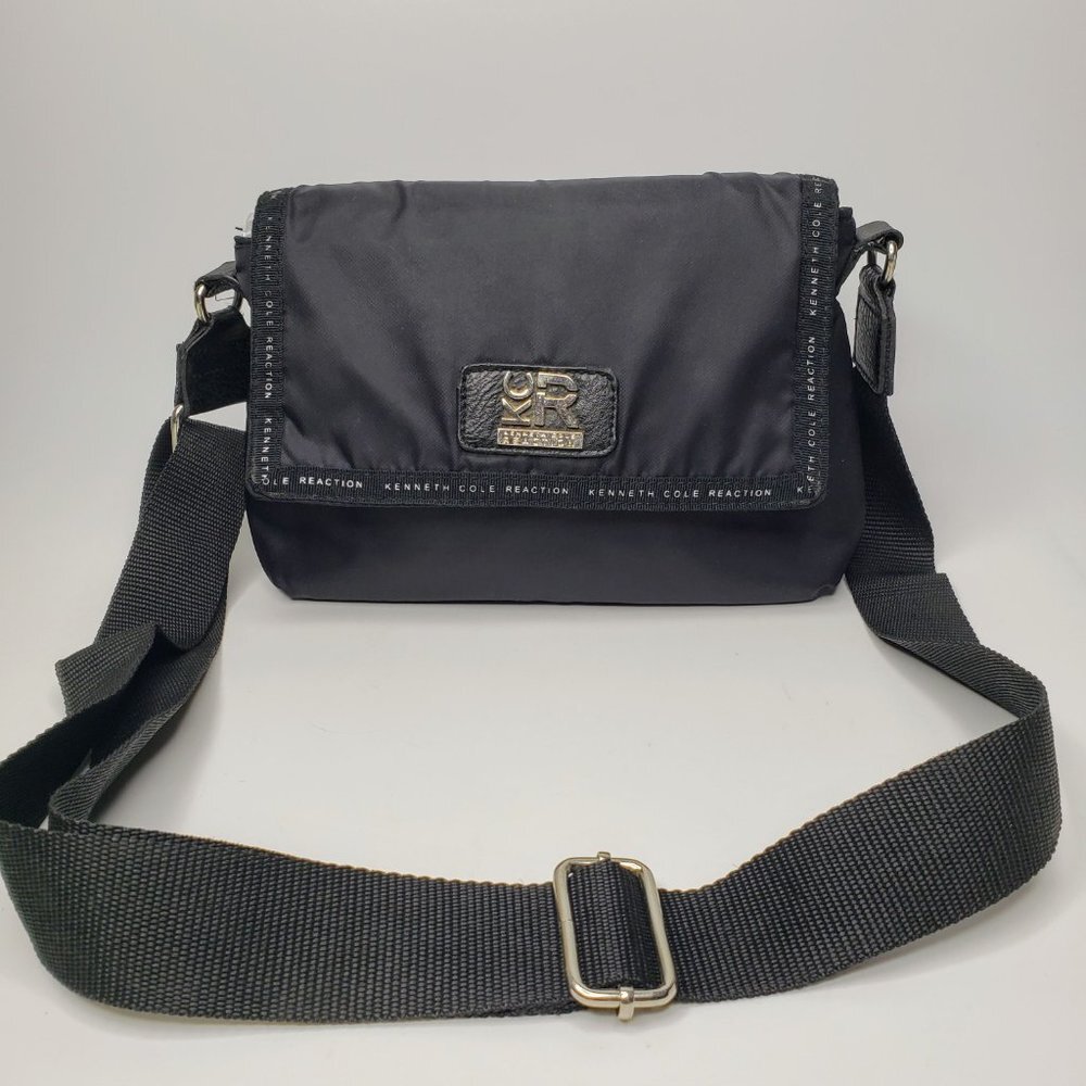 Kenneth Cole Reaction Logo Black Crossbody Purse - Picture 5 of 10